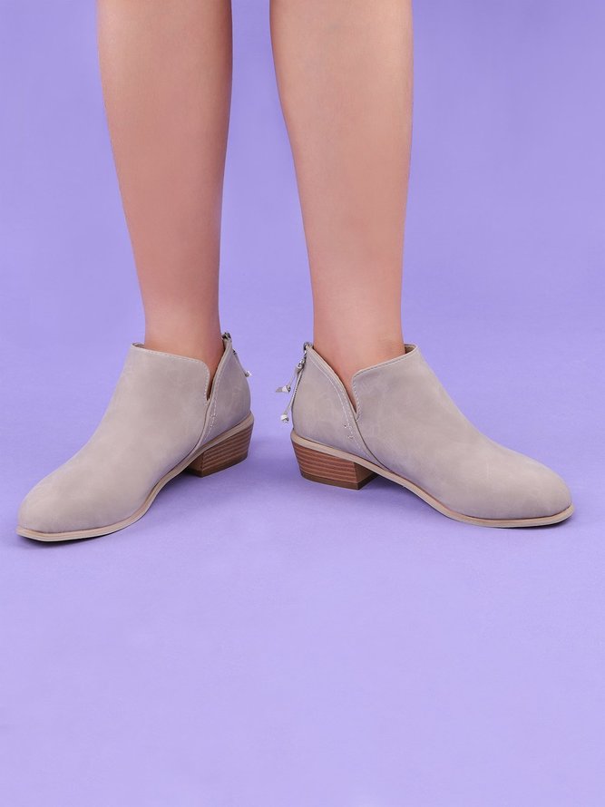 Chunky Heel Short Boots Female Non-slip Cute Bootie